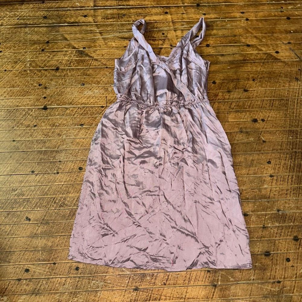 Banana Republic shimmery purple ruffled elegant sz 4 dress